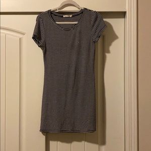Black & White Striped Tight Dress